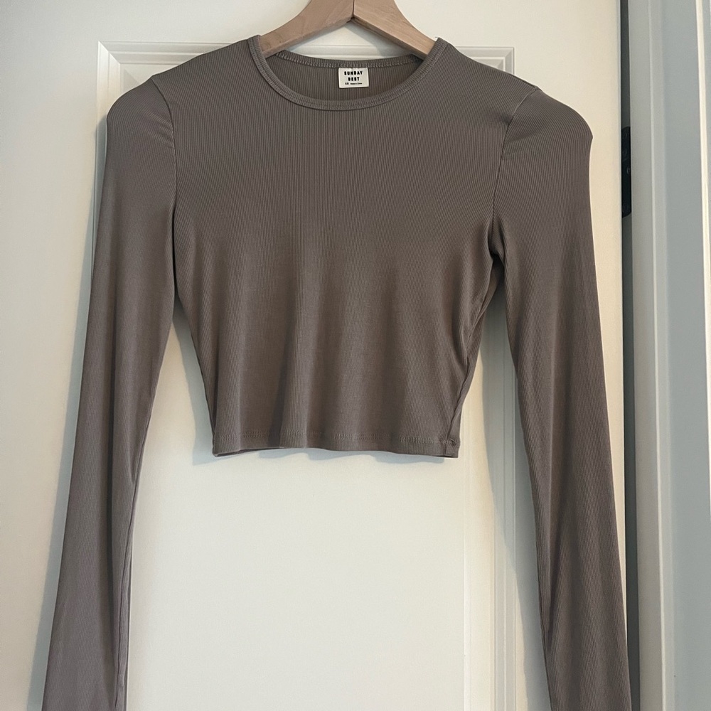 Aritzia Long Sleeve Crop Top